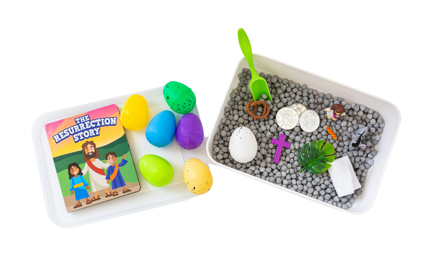 The Resurrection Story Mini Sensory Bin