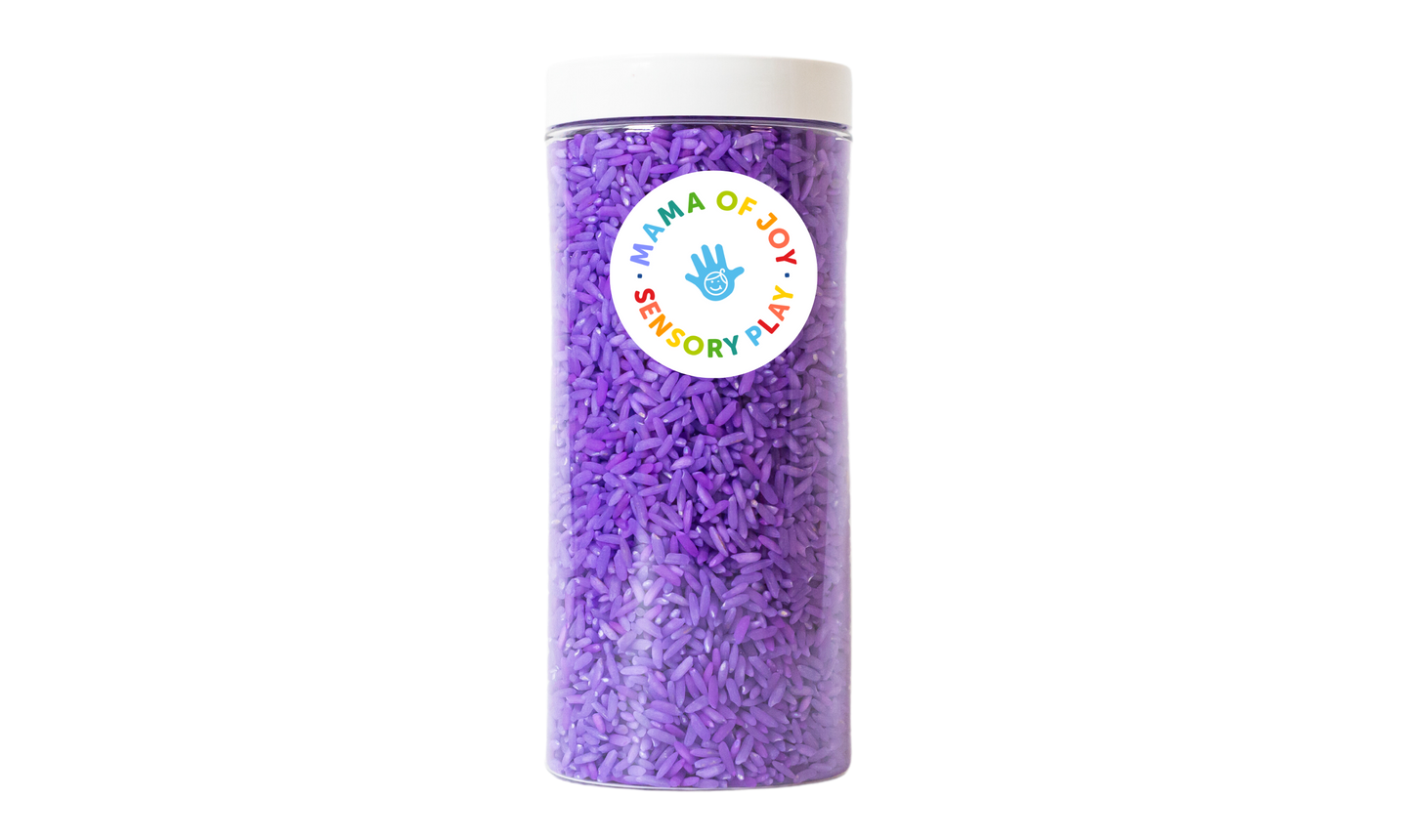 Colored Sensory Rice - 1 Lb Tube