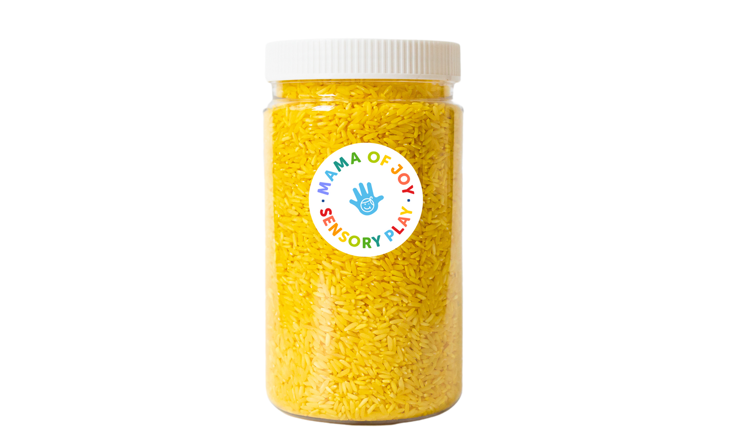 Colored Sensory Rice - 2 Lb Jar