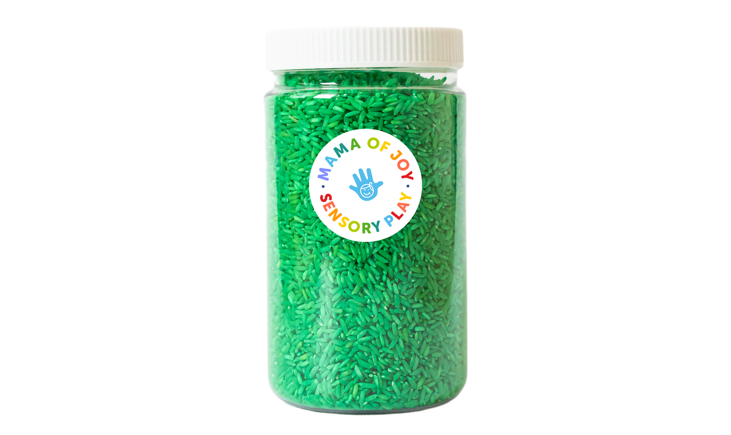 Colored Sensory Rice - 2 Lb Jar