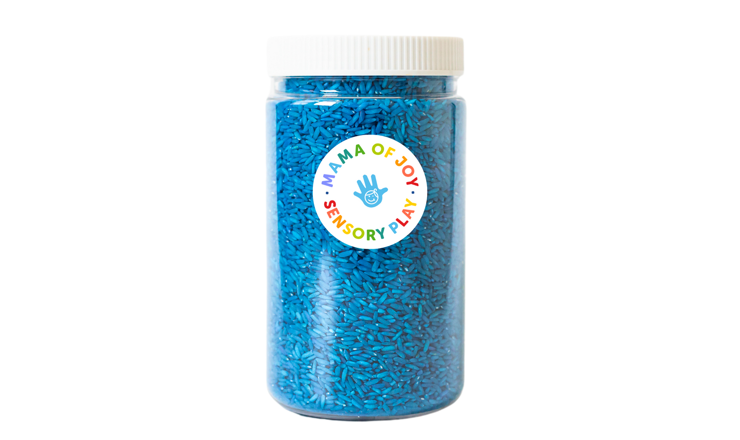 Colored Sensory Rice - 2 Lb Jar