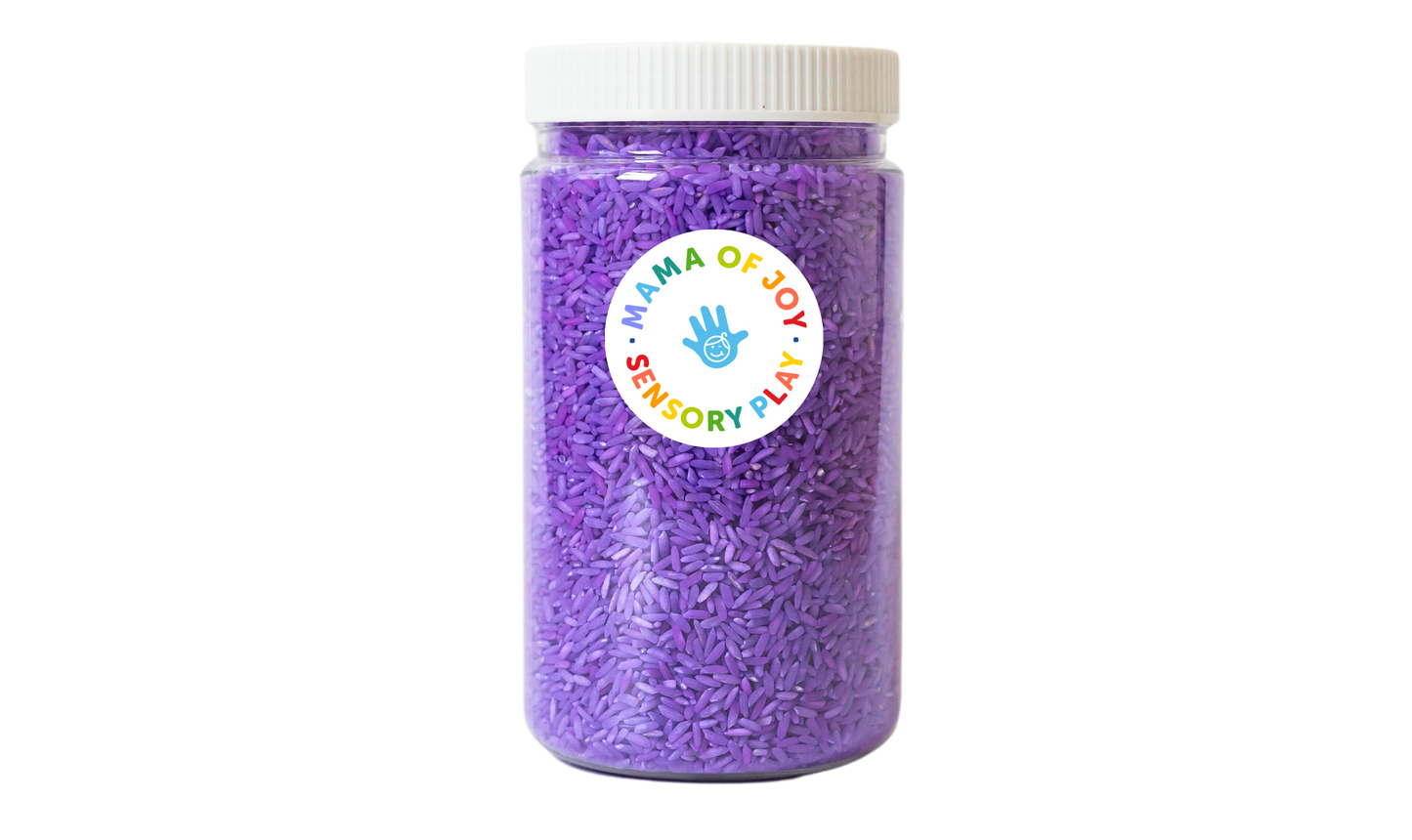 Colored Sensory Rice - 2 Lb Jar