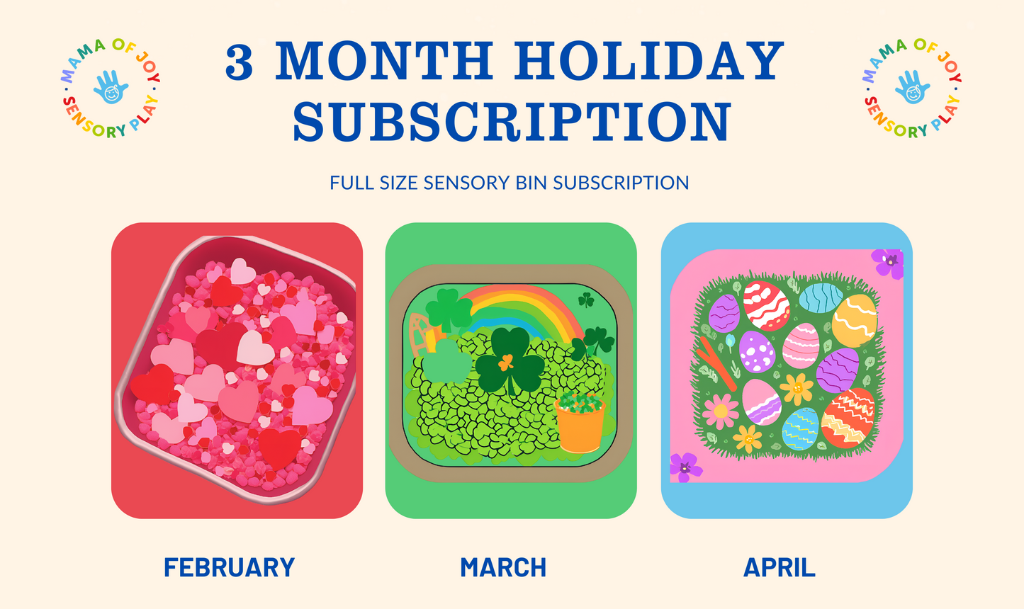 PREPAID 3 Month Sensory Bin Subscription