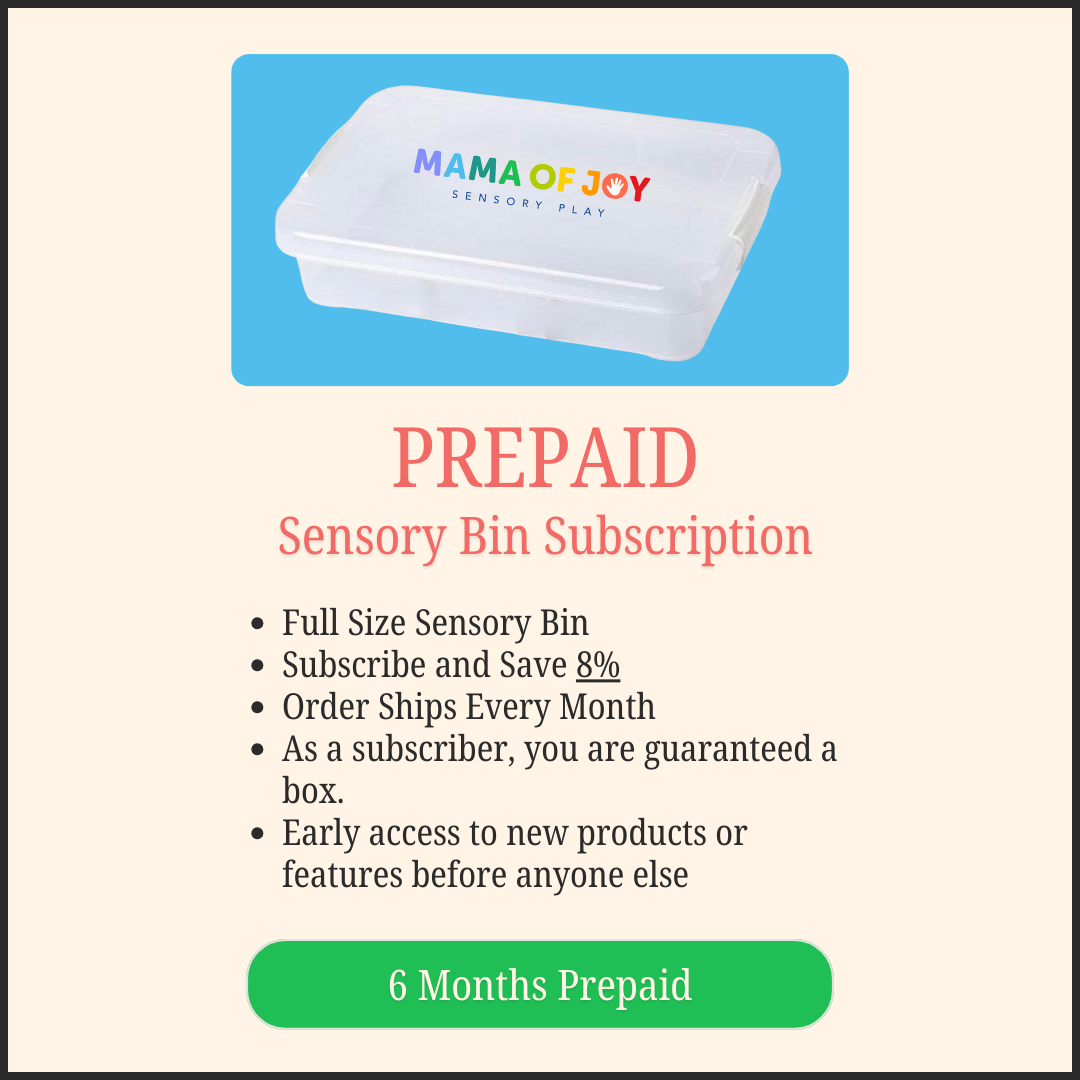 PREPAID 6 Month Sensory Bin Subscription