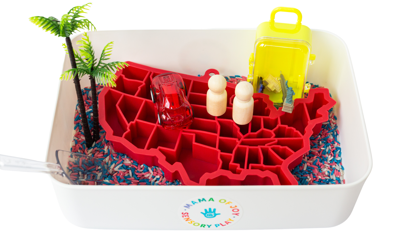 USA Mini Sensory Bin