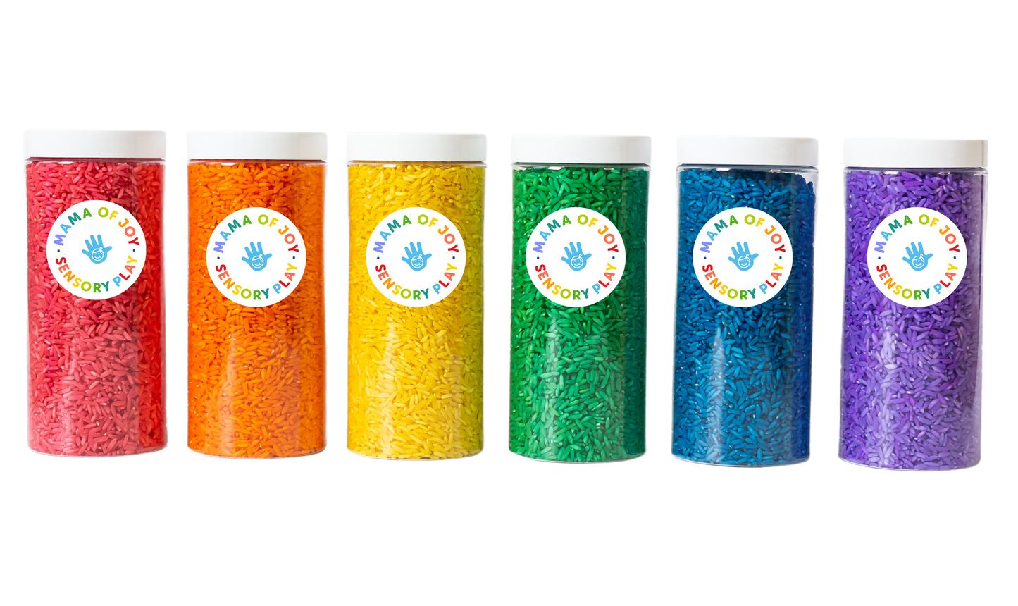 Colored Sensory Rice - 1 Lb Tube