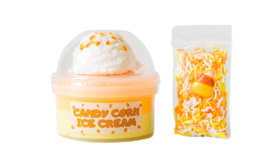 Candy Corn Ice Cream Slime