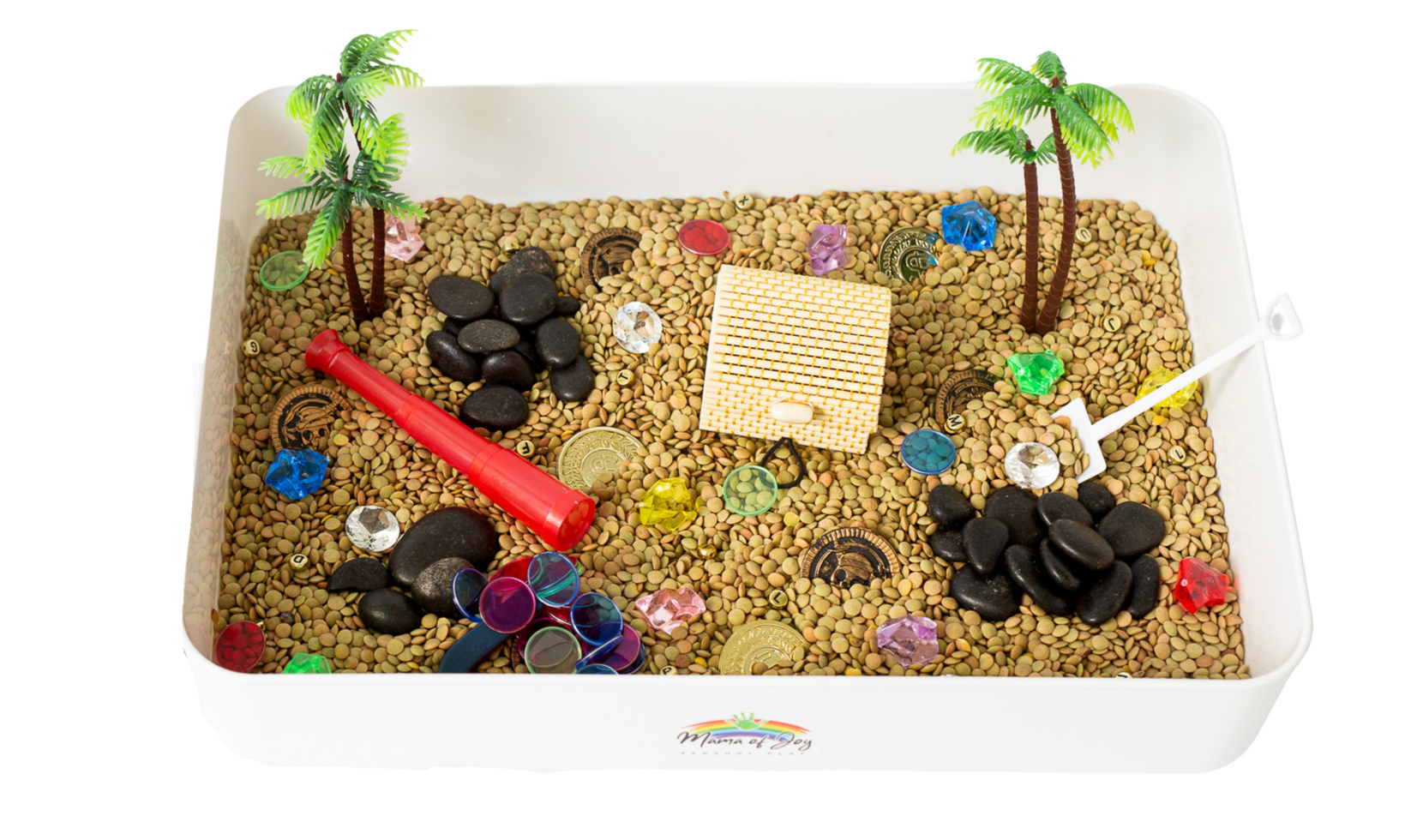 Treasure Hunt Sensory Bin Mama of Joy Sensory Play