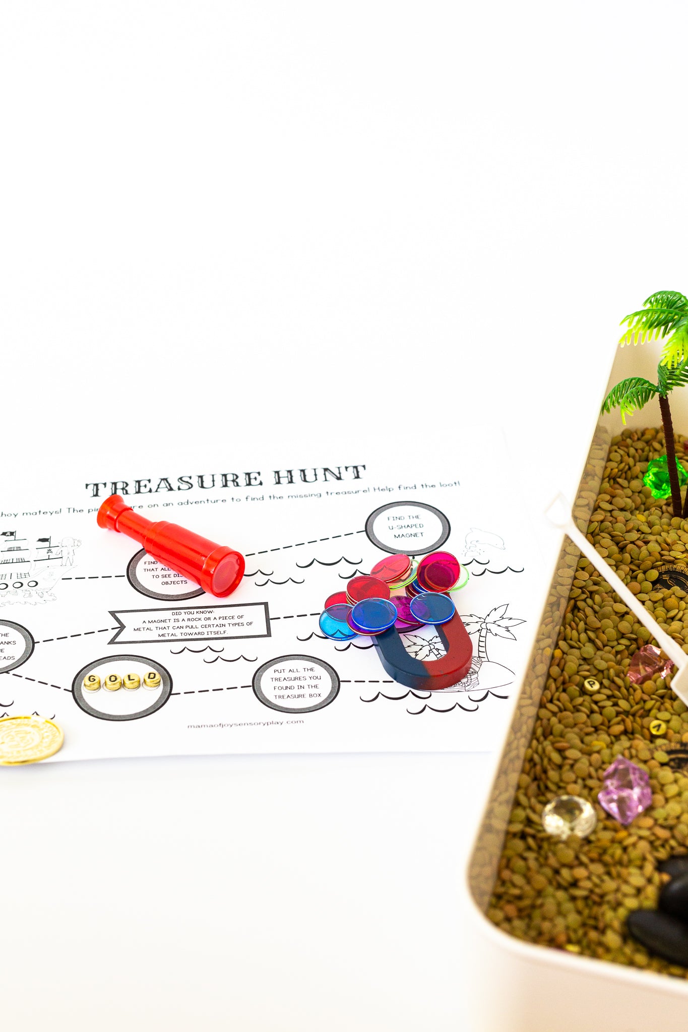 Treasure Hunt Sensory Bin