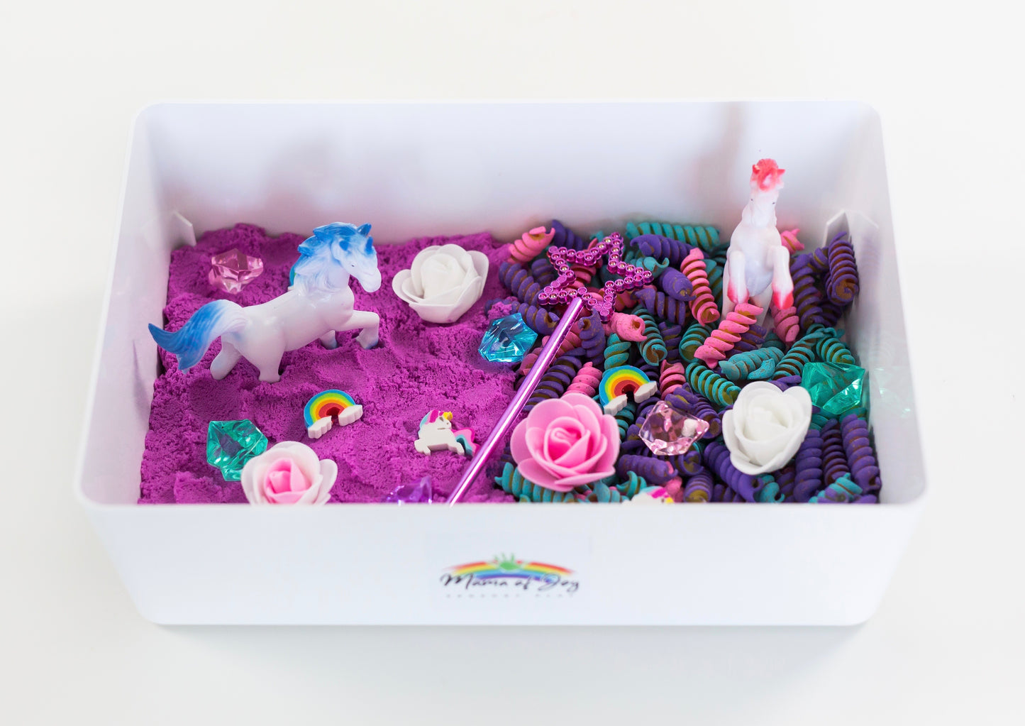 unicorn sensory bin